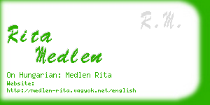 rita medlen business card